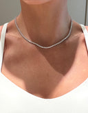 Three Prong Tennis Necklace